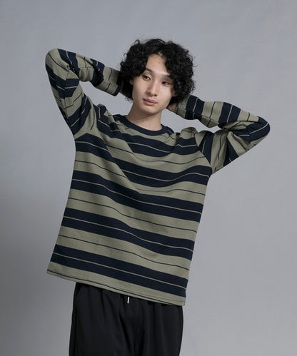 aimoha men Striped Serenity Crewneck Sweater