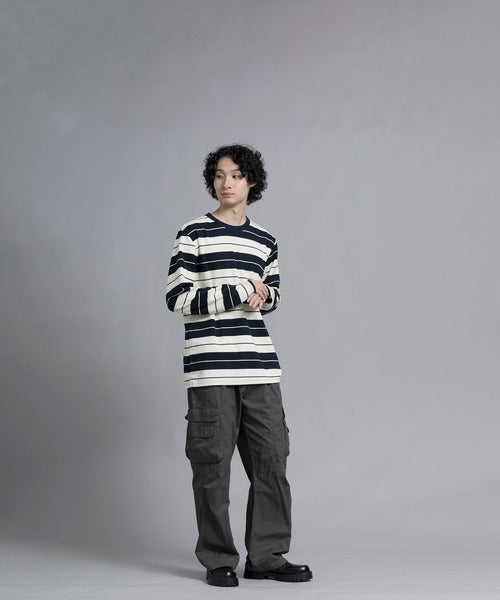 aimoha men Striped Serenity Crewneck Sweater