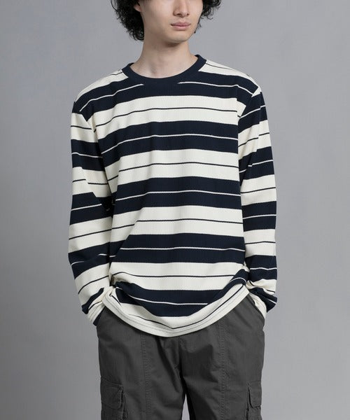 aimoha men Striped Serenity Crewneck Sweater