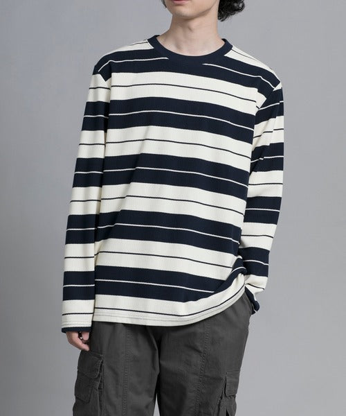 aimoha men Striped Serenity Crewneck Sweater