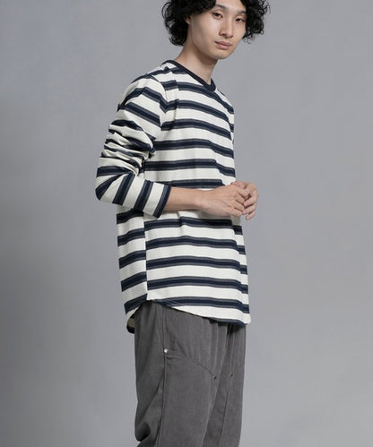 aimoha men Classic Stripes Crewneck Sweater