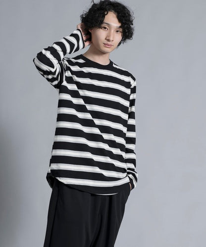 aimoha men Classic Stripes Crewneck Sweater