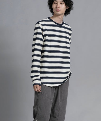 aimoha men Classic Stripes Crewneck Sweater