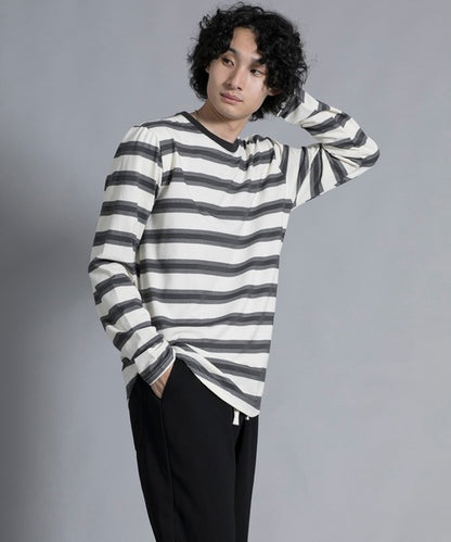 aimoha men Classic Stripes Crewneck Sweater