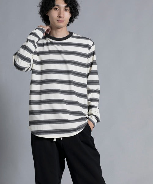 aimoha men Classic Stripes Crewneck Sweater