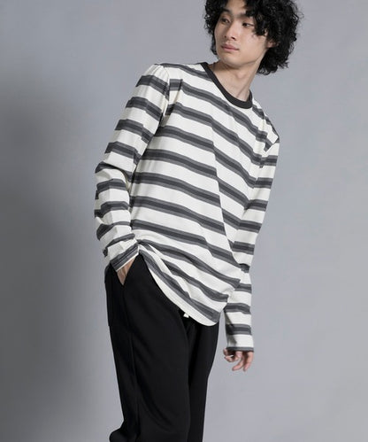 aimoha men Classic Stripes Crewneck Sweater