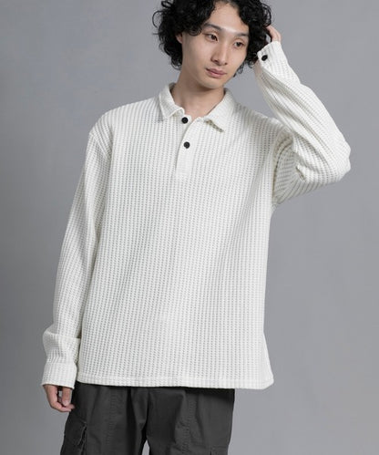 aimoha men Textured Comfort Polo Sweater