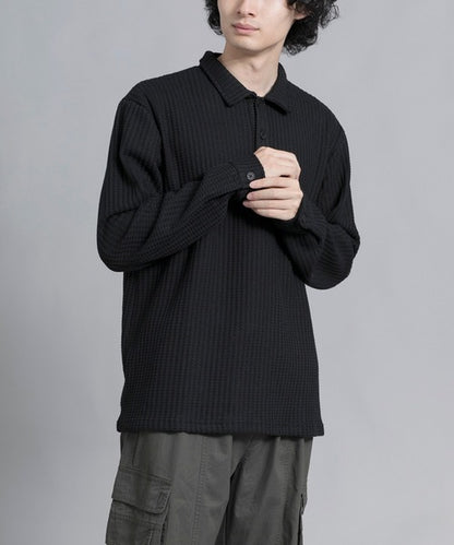 aimoha men Textured Comfort Polo Sweater