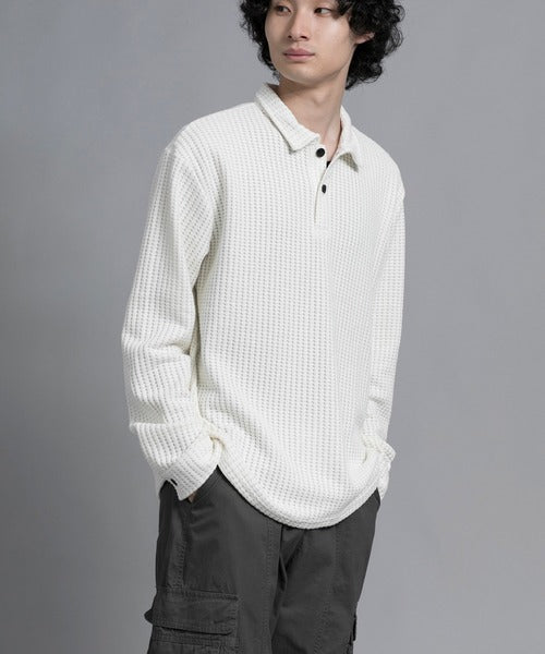 aimoha men Textured Comfort Polo Sweater