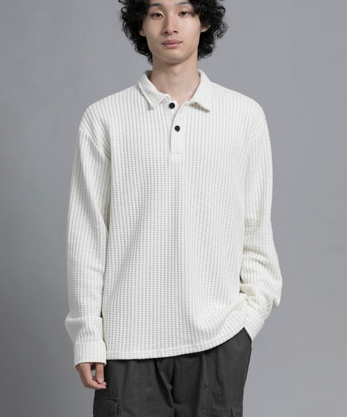 aimoha men Textured Comfort Polo Sweater