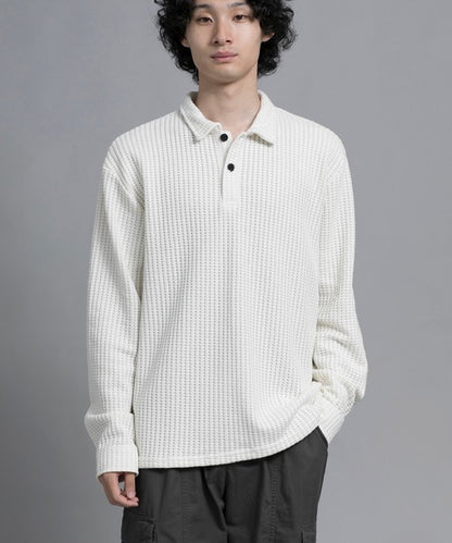 aimoha men Textured Comfort Polo Sweater