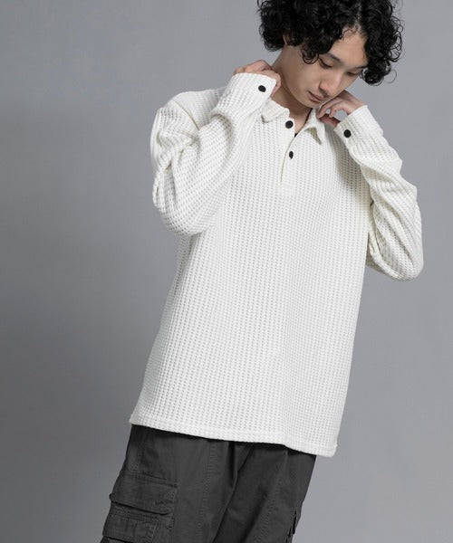 aimoha men Textured Comfort Polo Sweater