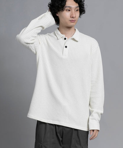 aimoha men Textured Comfort Polo Sweater