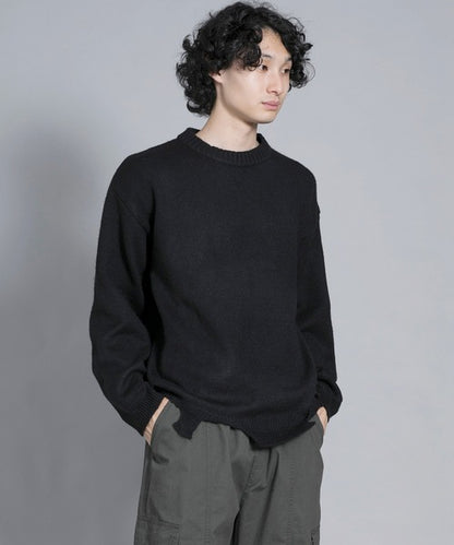 aimoha men Edgy Distressed Hem Sweater