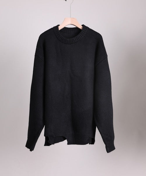 aimoha men Edgy Distressed Hem Sweater