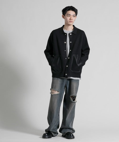 【aimoha neo】 Chic Contrast Pocket Jacket