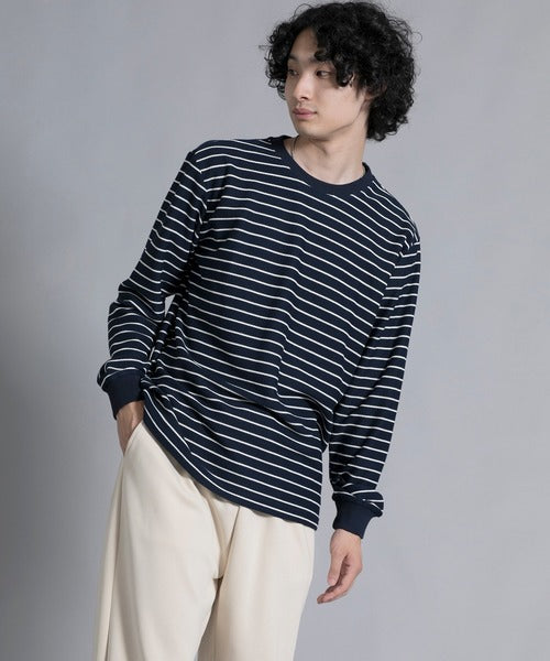 aimoha men Timeless Striped Crewneck Sweater