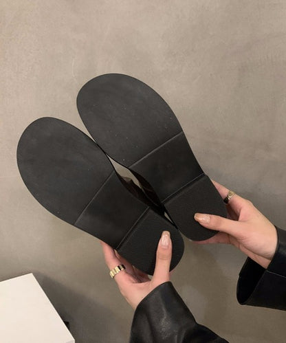 【shoes365】バックル付き　革ブーツ