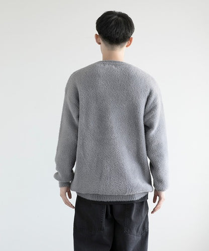aimoha men Shaggy Jacquard Knit