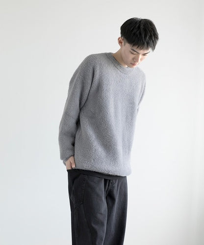 aimoha men Shaggy Jacquard Knit