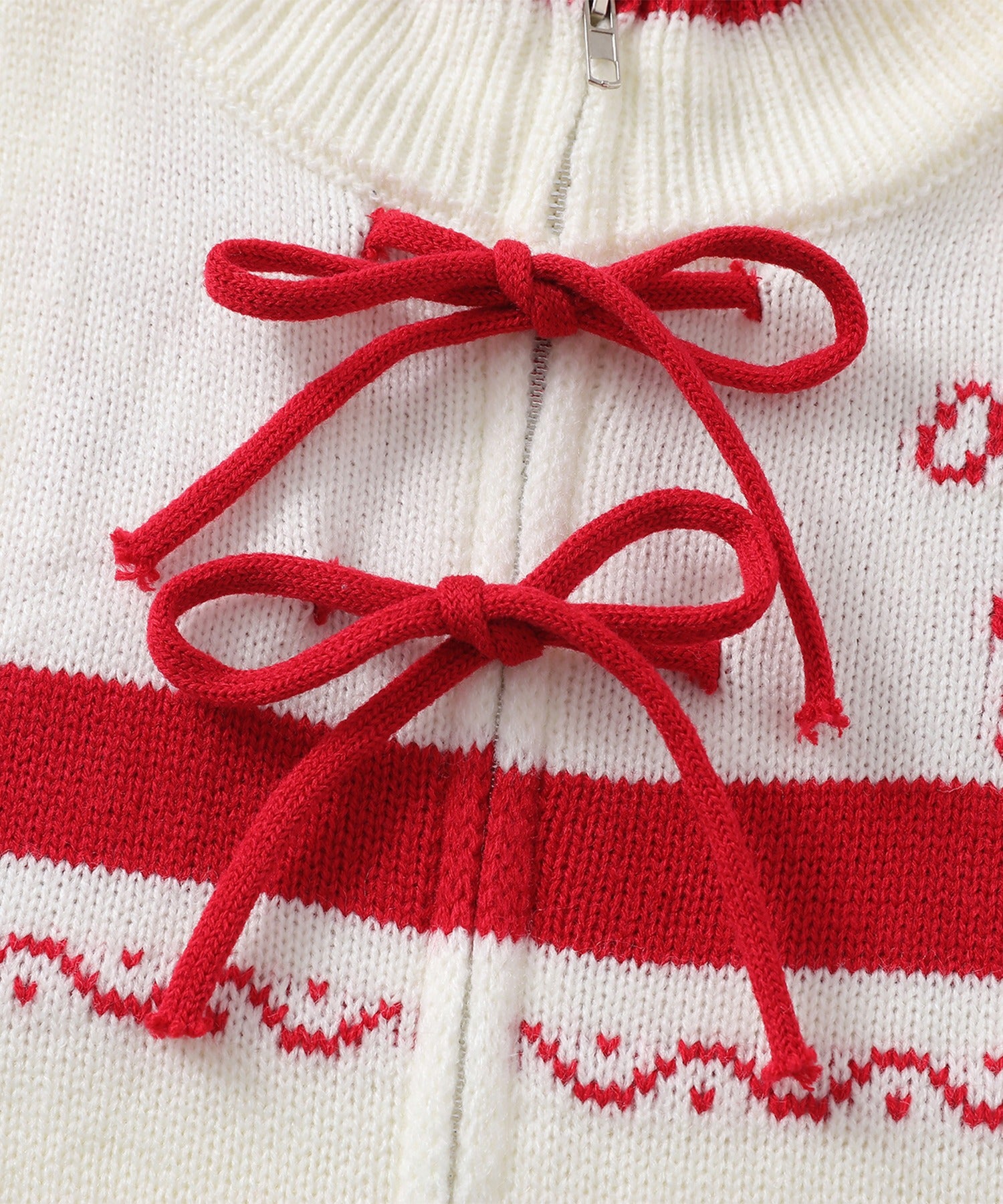 HOOK】for girls リボン柄ジップニット – 《公式》moremore（モアモア）