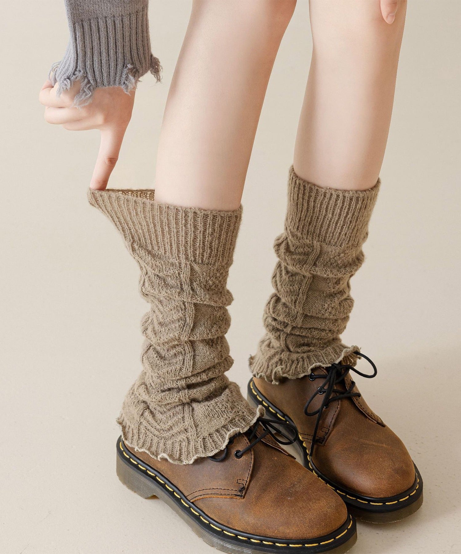 HOOK】for girls ダイヤ編み薄手レッグウォーマー – 《公式》moremore