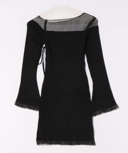 【Jasmine】シアーニットミニワンピース