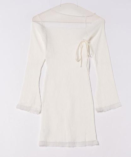 【Jasmine】シアーニットミニワンピース