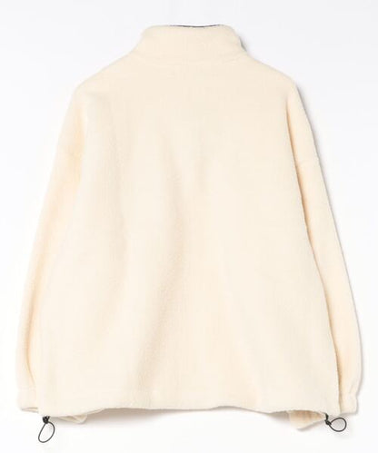 ハーフボタンボアプルオーバー