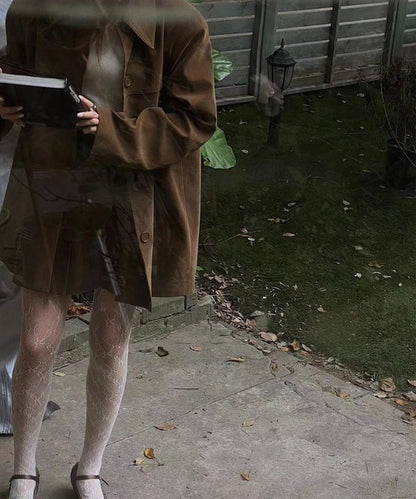 【moyo】フェイクムートン シャツジャケット