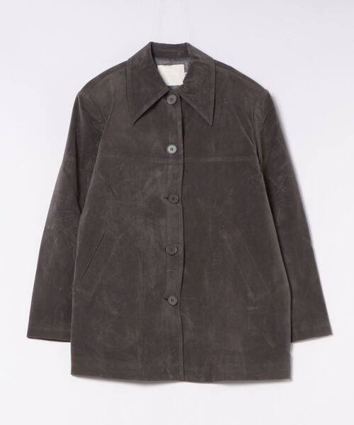 【moyo】フェイクムートン シャツジャケット