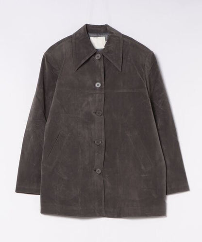 【moyo】フェイクムートン シャツジャケット