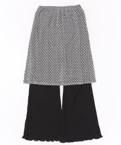 【moyo】レイヤード風ワイドフレアパンツ