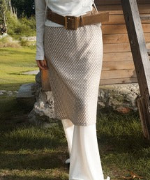 【moyo】レイヤード風ワイドフレアパンツ