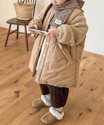 【aimoha-KIDS-】ボア切り替え中綿ジャケット