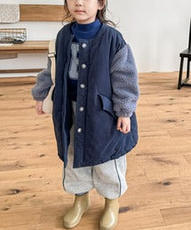 【aimoha-KIDS-】ボア切り替え中綿ジャケット