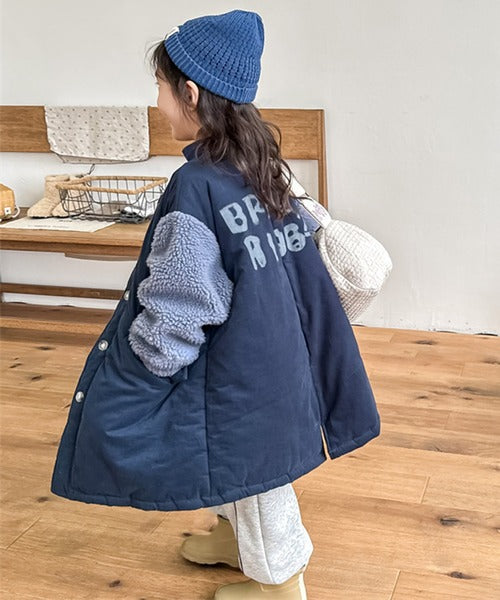 【aimoha-KIDS-】ボア切り替え中綿ジャケット