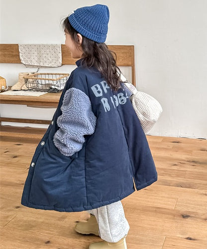 【aimoha-KIDS-】ボア切り替え中綿ジャケット