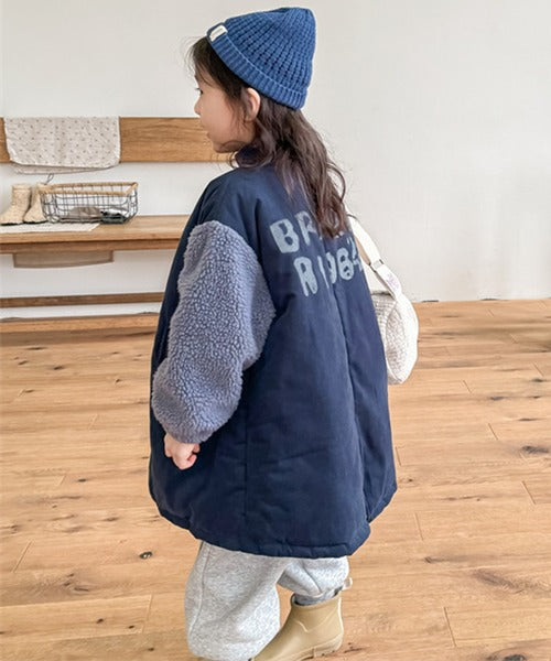 【aimoha-KIDS-】ボア切り替え中綿ジャケット
