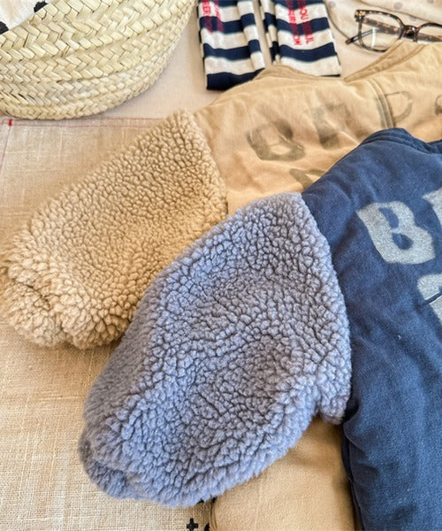 【aimoha-KIDS-】ボア切り替え中綿ジャケット