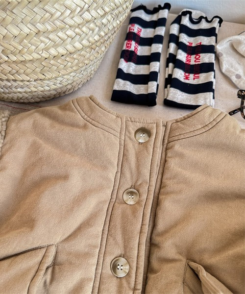 【aimoha-KIDS-】ボア切り替え中綿ジャケット