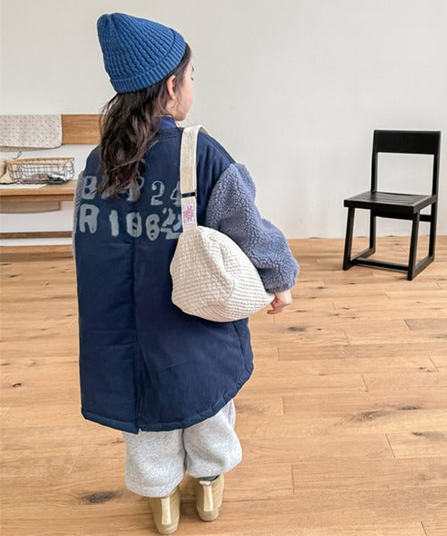 【aimoha-KIDS-】ボア切り替え中綿ジャケット