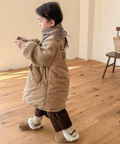 【aimoha-KIDS-】ボア切り替え中綿ジャケット