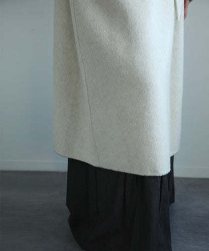 【moyo】ノーカラーラグラン　ロングコート