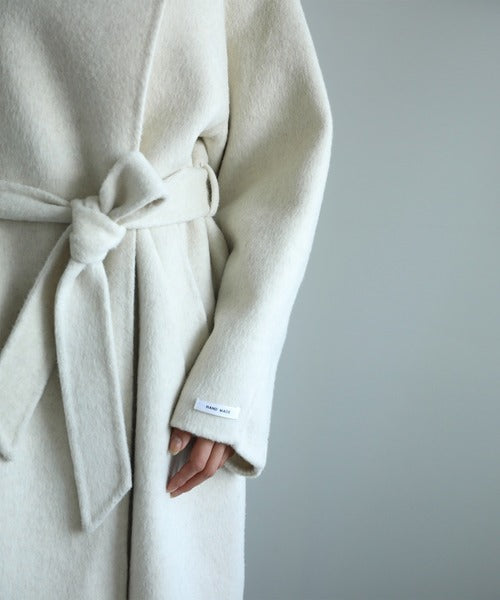 【moyo】ノーカラーラグラン　ロングコート