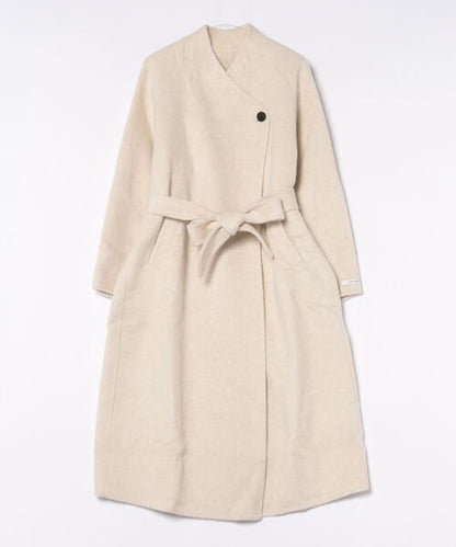 【moyo】ノーカラーラグラン　ロングコート