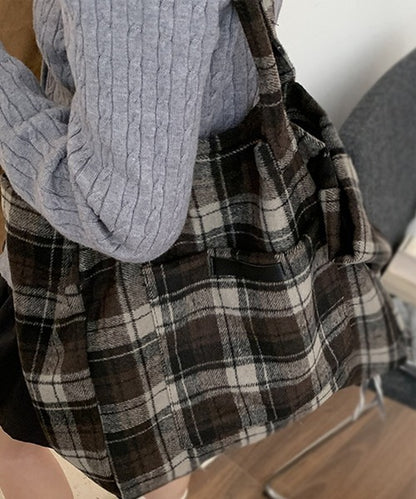 チェック柄トートバッグ