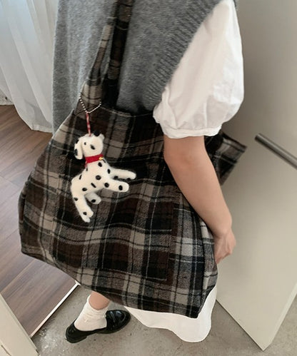 チェック柄トートバッグ