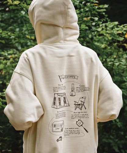 S'more gear illustration full zip hoodie スモギアイラストレーションフルジップフーディー