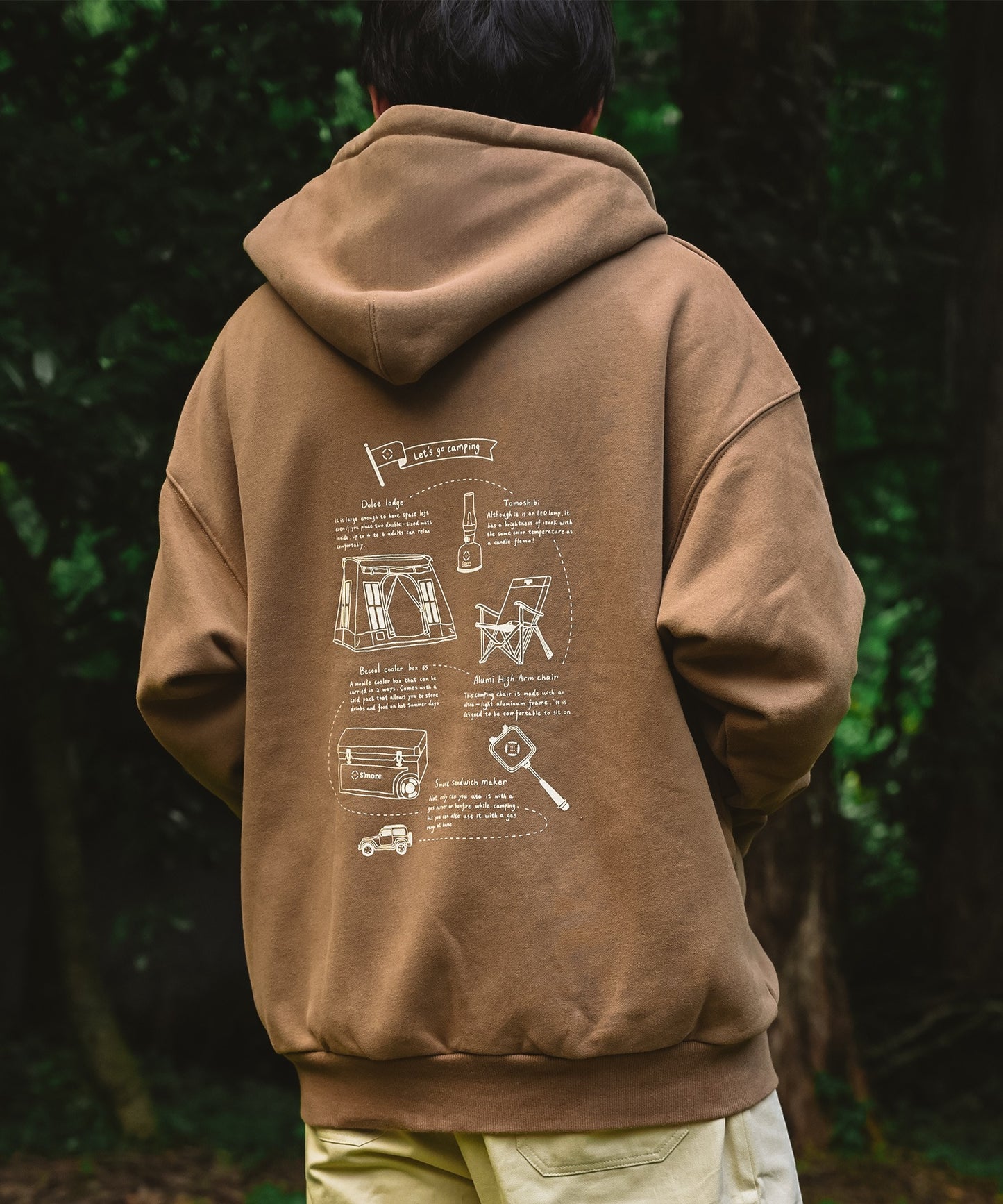 S'more gear illustration full zip hoodie スモギアイラストレーションフルジップフーディー